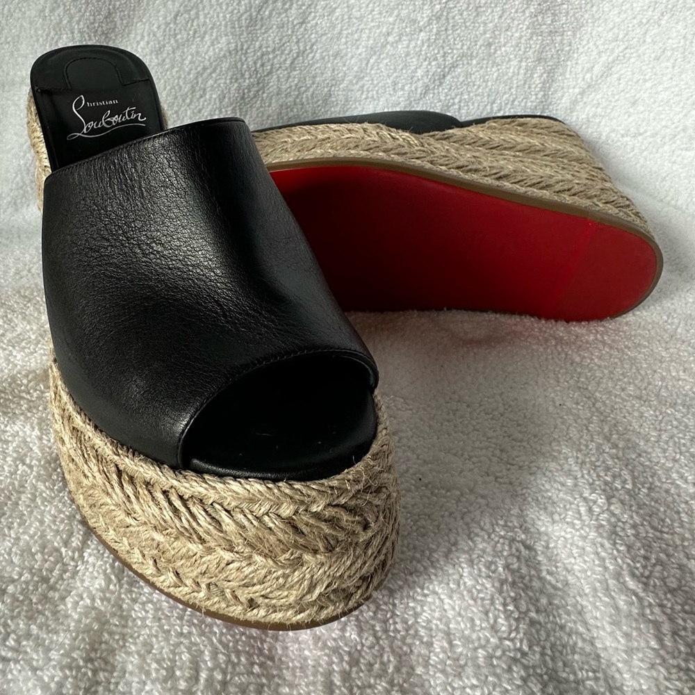 CHRISTIAN LOUBOUTIN “Authentic”Ariella Zeppa Espadrille Wedges
